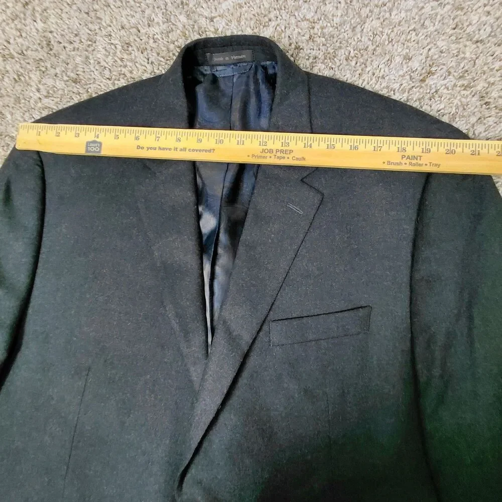 Lauren Ralph Lauren Blazer Mens 48R Dark Grey Wool Cashmere Sport Coat Jacket